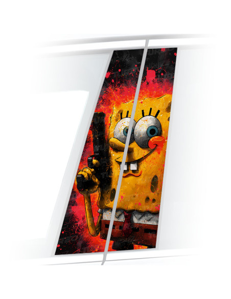 Naklejka na słupek samochodowy Spongebob Gangster | TurboWrapz.com