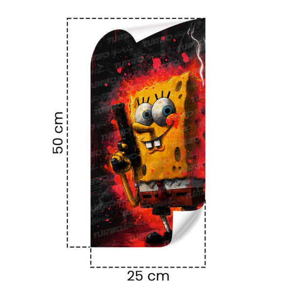 Naklejka na słupek samochodowy Spongebob Gangster | TurboWrapz.com