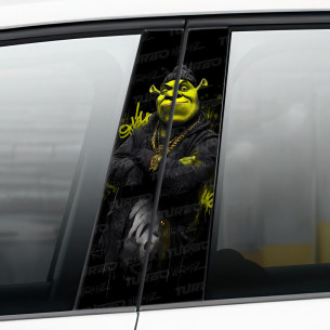 Naklejka na słupek samochodowy Shrek Gangster | TurboWrapz.com 2