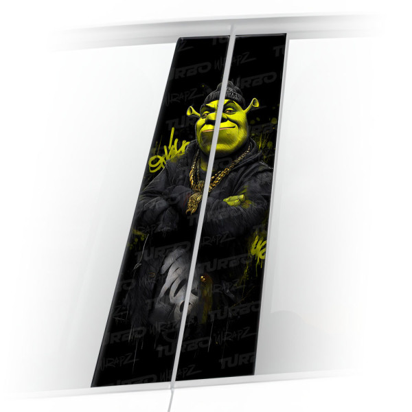 Naklejka na słupek samochodowy Shrek Gangster | TurboWrapz.com