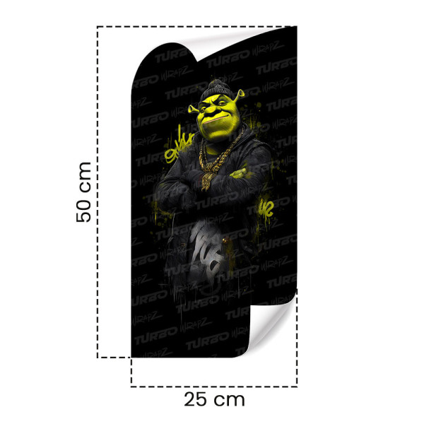 Sticker for car pillar Shrek Gangster | TurboWrapz.com