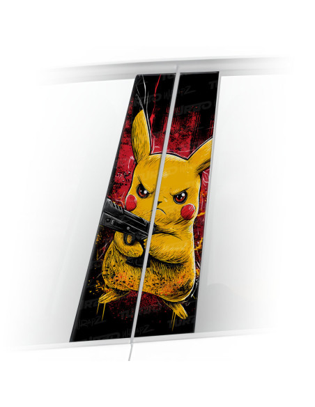 Sticker for car pillar Pikachu Gangster | TurboWrapz.com
