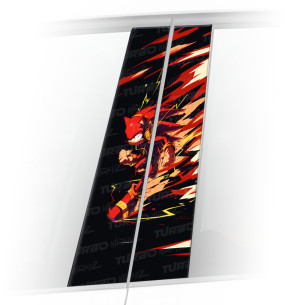 Sticker for car pillar Czerwony Sonic | TurboWrapz.com