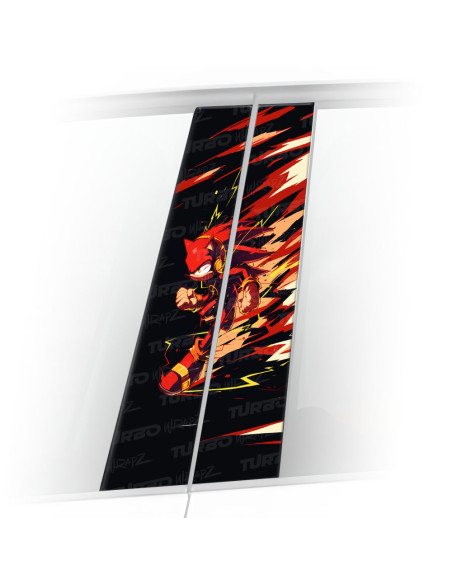 Naklejka na słupek samochodowy Czerwony Sonic | TurboWrapz.com