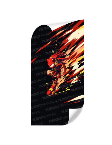 Naklejka na słupek samochodowy Czerwony Sonic | TurboWrapz.com