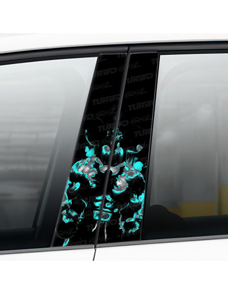 Sticker for car pillar Mickey Boxer | TurboWrapz.com