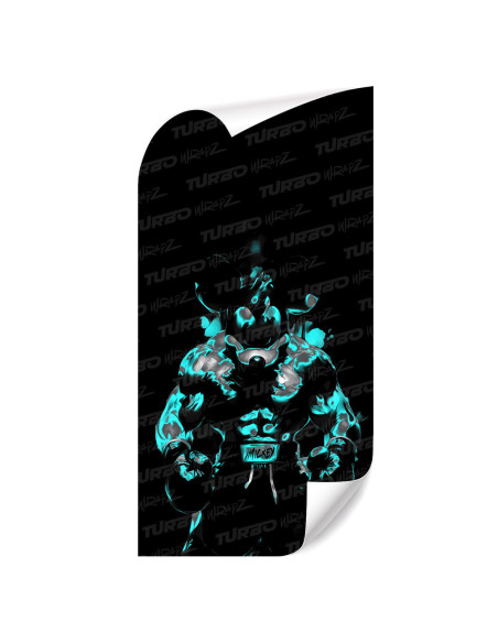 Sticker for car pillar Mickey Boxer | TurboWrapz.com