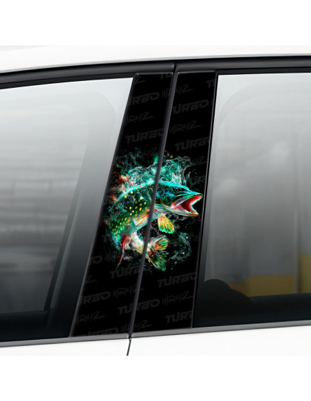 Sticker for car pillar Szczupak | TurboWrapz.com