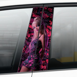 Naklejka na słupek samochodowy Barbie Graffiti | TurboWrapz.com 2