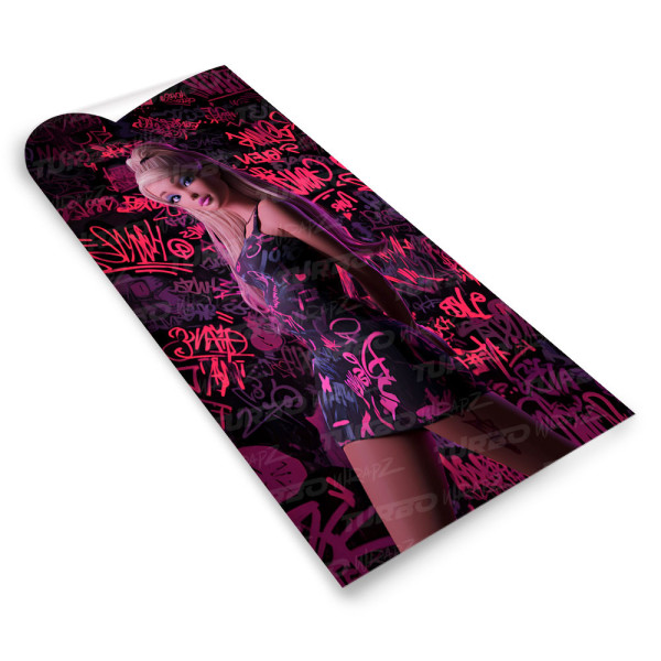 Sticker for car pillar Barbie Graffiti | TurboWrapz.com