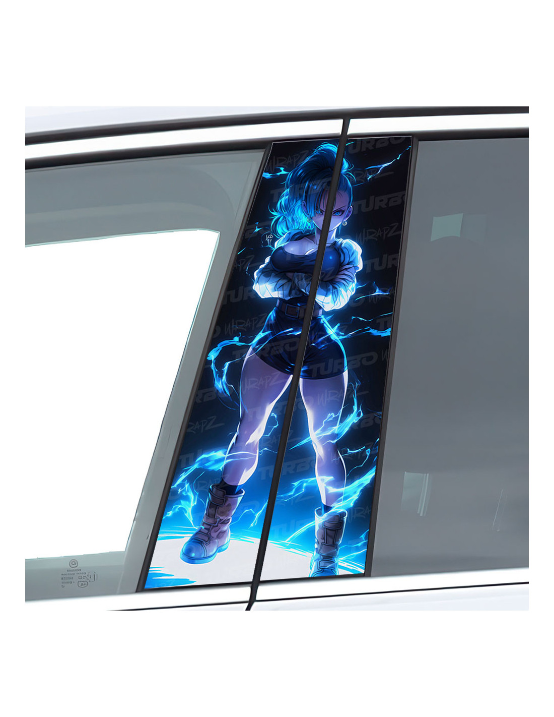 Sticker for car pillar Bulma | TurboWrapz.com
