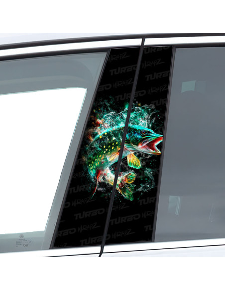 Sticker for car pillar Szczupak | TurboWrapz.com
