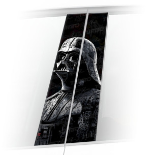 Sticker for car pillar Lord Vader Graffiti Czarnobiały | TurboWrapz.com
