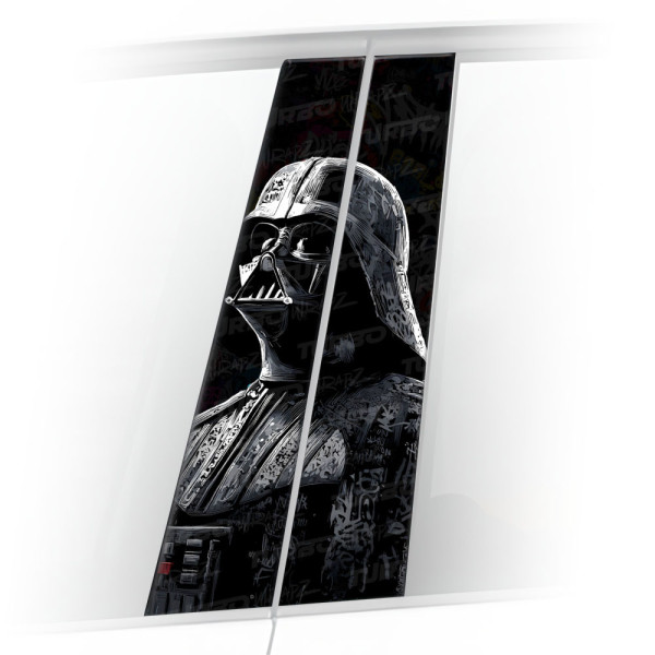 Sticker for car pillar Lord Vader Graffiti Czarnobiały | TurboWrapz.com