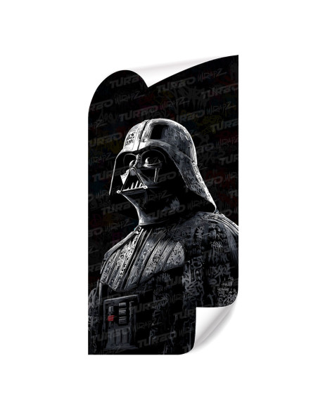 Sticker for car pillar Lord Vader Graffiti Czarnobiały | TurboWrapz.com