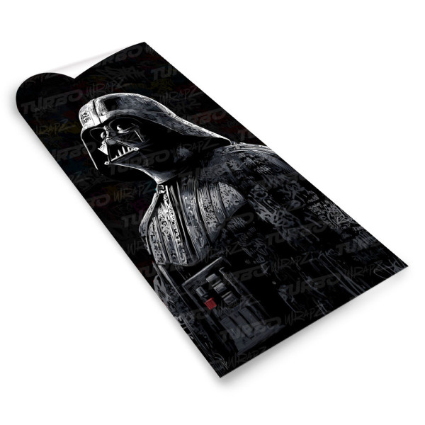 Sticker for car pillar Lord Vader Graffiti Czarnobiały | TurboWrapz.com