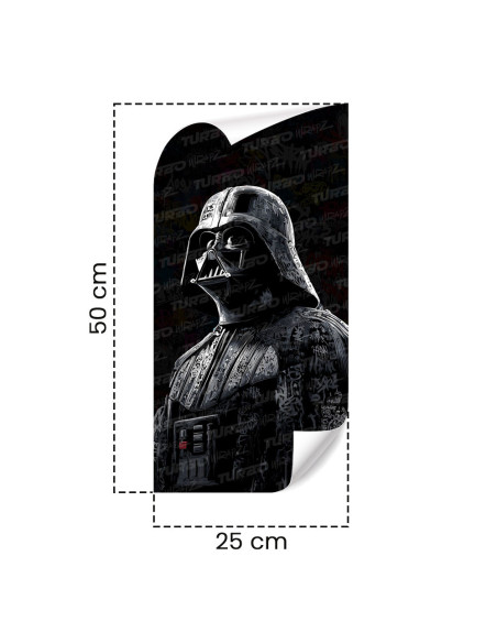Sticker for car pillar Lord Vader Graffiti Czarnobiały | TurboWrapz.com