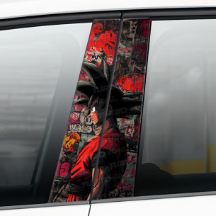 Sticker for car pillar Goku Graffiti | TurboWrapz.com 2