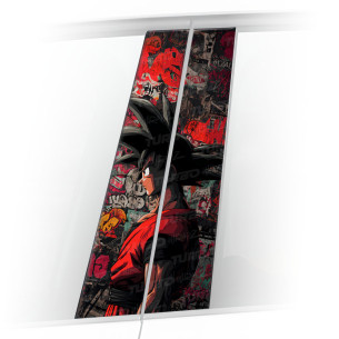 Sticker for car pillar Goku Graffiti | TurboWrapz.com
