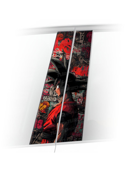 Sticker for car pillar Goku Graffiti | TurboWrapz.com
