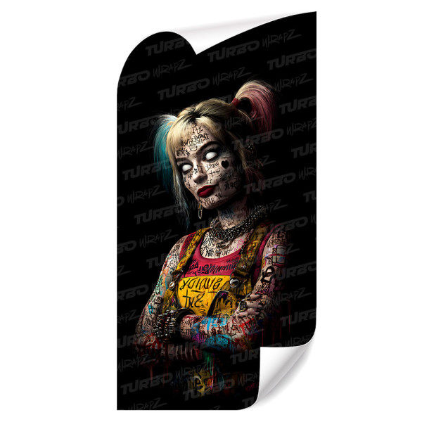 Sticker for car pillar Harley Quinn Horror | TurboWrapz.com