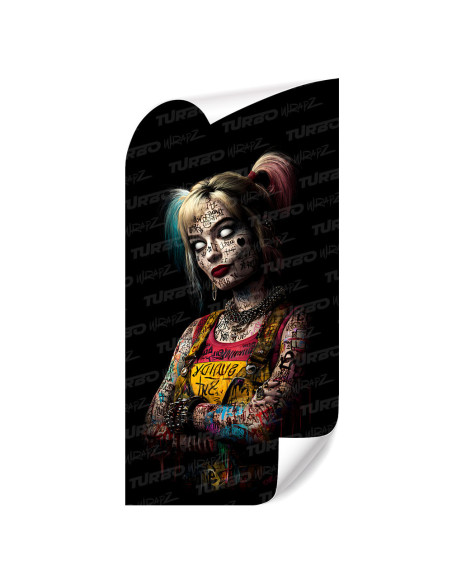 Naklejka na słupek samochodowy Harley Quinn Horror | TurboWrapz.com
