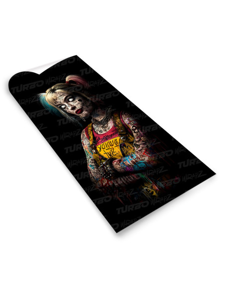 Sticker for car pillar Harley Quinn Horror | TurboWrapz.com