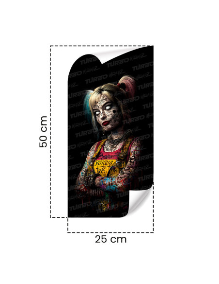 Naklejka na słupek samochodowy Harley Quinn Horror | TurboWrapz.com