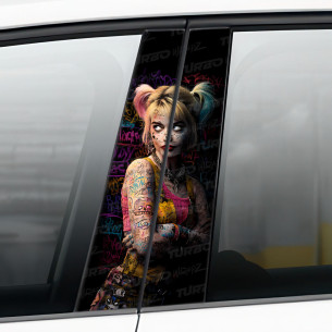 Naklejka na słupek samochodowy Harley Quinn Graffiti | TurboWrapz.com 2