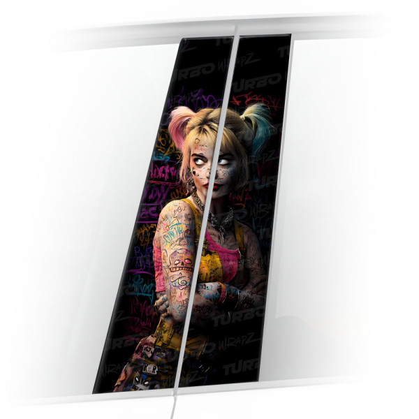 Sticker for car pillar Harley Quinn Graffiti | TurboWrapz.com