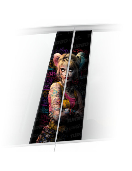 Sticker for car pillar Harley Quinn Graffiti | TurboWrapz.com