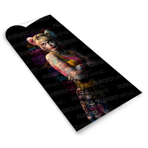 Sticker for car pillar Harley Quinn Graffiti | TurboWrapz.com