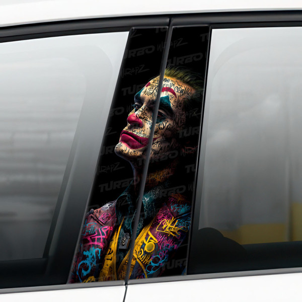 Sticker for car pillar Joker Graffiti | TurboWrapz.com
