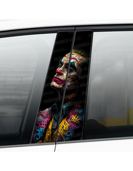 Sticker for car pillar Joker Graffiti | TurboWrapz.com