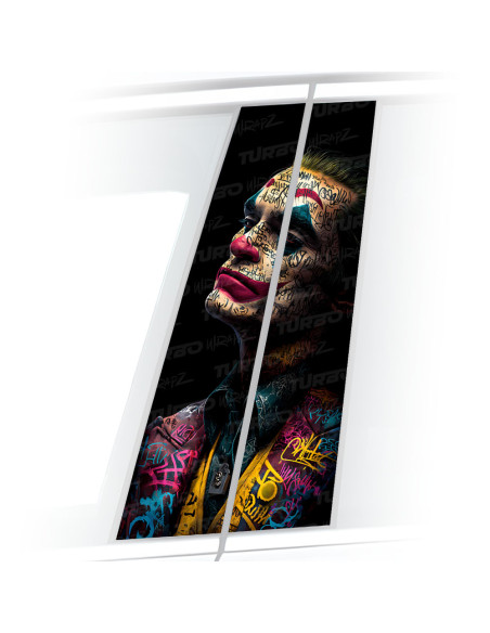Sticker for car pillar Joker Graffiti | TurboWrapz.com