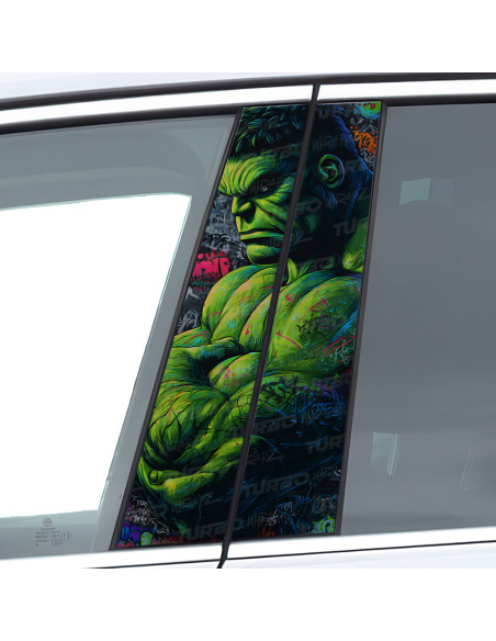 Sticker for car pillar Hulk Graffiti | TurboWrapz.com