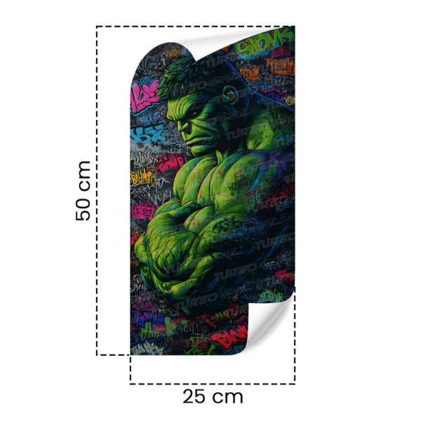 Naklejka na słupek samochodowy Hulk Graffiti | TurboWrapz.com
