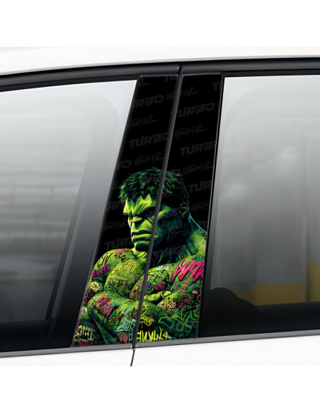 Naklejka na słupek samochodowy Hulk Graffiti | TurboWrapz.com