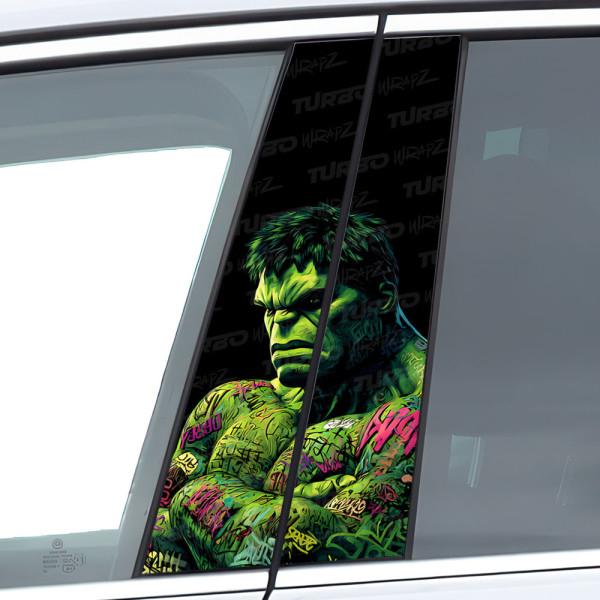 Naklejka na słupek samochodowy Hulk Graffiti | TurboWrapz.com