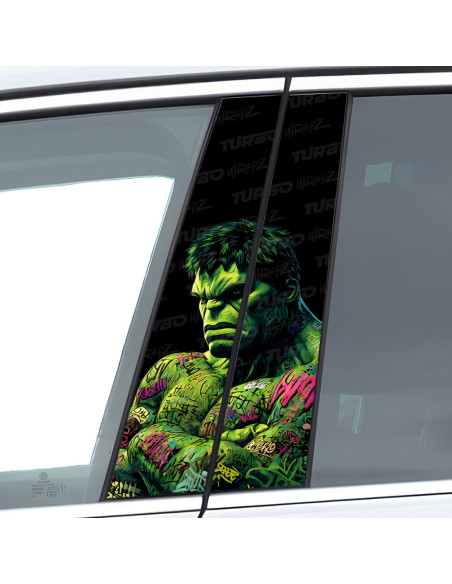 Naklejka na słupek samochodowy Hulk Graffiti | TurboWrapz.com