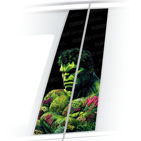 Naklejka na słupek samochodowy Hulk Graffiti | TurboWrapz.com