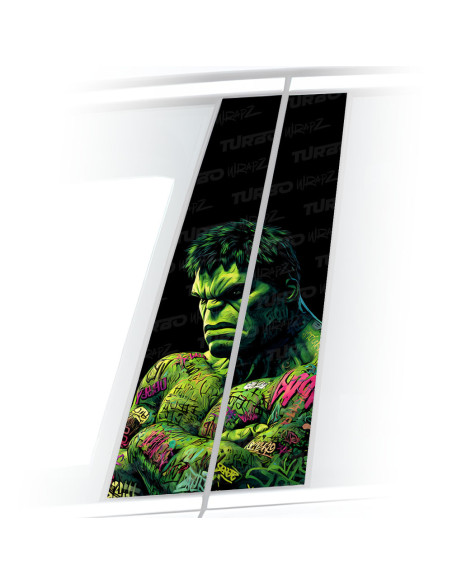 Sticker for car pillar Hulk Graffiti | TurboWrapz.com