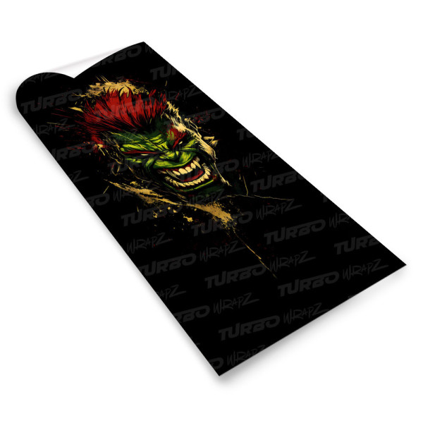 Sticker for car pillar Hulk Ork | TurboWrapz.com