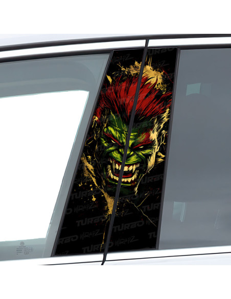 Naklejka na słupek samochodowy Hulk Ork | TurboWrapz.com