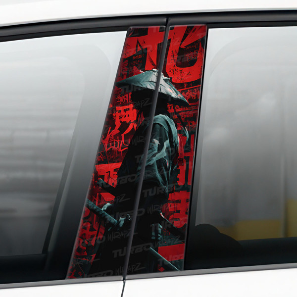 Sticker for car pillar Samuraj Japońskie Znaczki | TurboWrapz.com