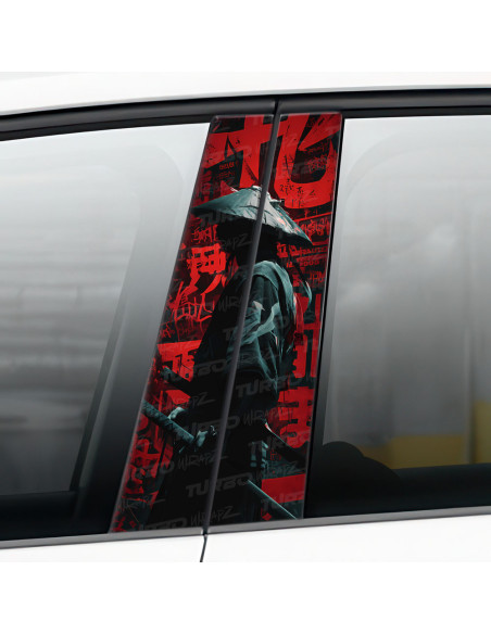 Sticker for car pillar Samuraj Japońskie Znaczki | TurboWrapz.com
