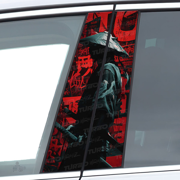 Sticker for car pillar Samuraj Japońskie Znaczki | TurboWrapz.com
