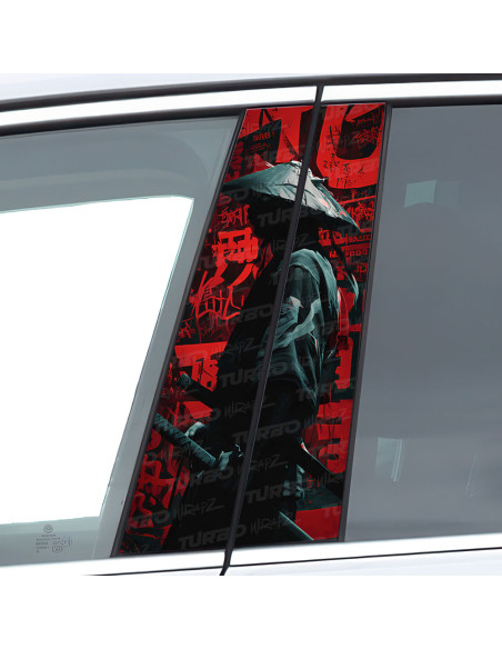 Sticker for car pillar Samuraj Japońskie Znaczki | TurboWrapz.com