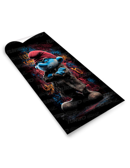 Sticker for car pillar Brodaty Smerf Graffiti | TurboWrapz.com