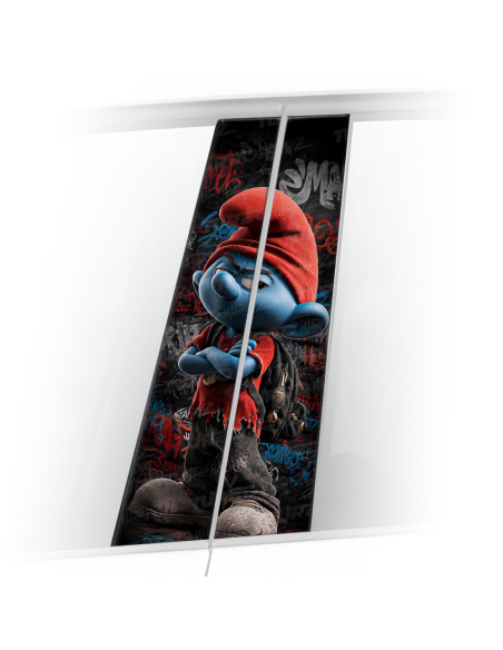 Sticker for car pillar Smerf Uczeń Graffiti | TurboWrapz.com